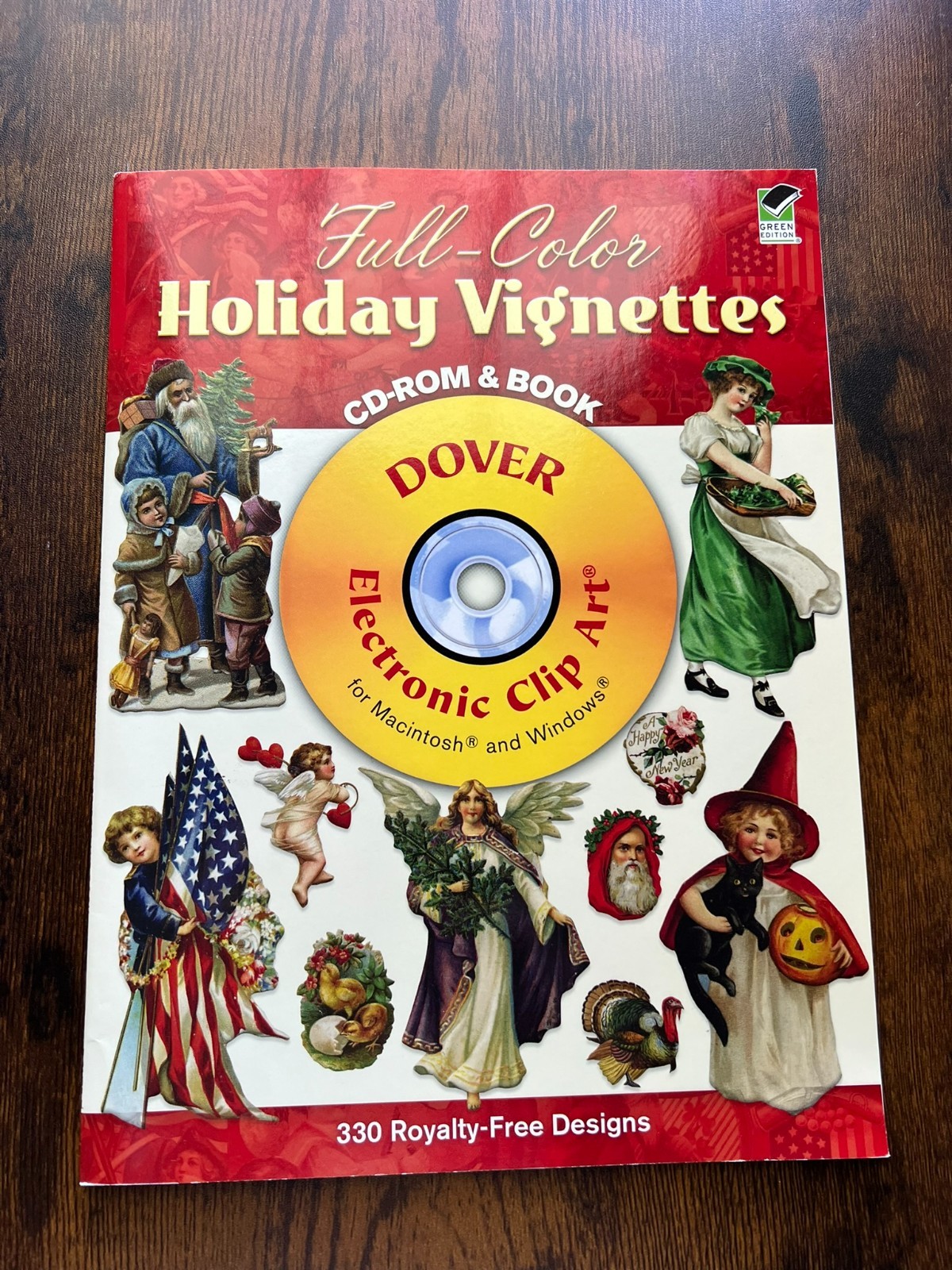 Full Color Holiday Vignettes CD-ROM & Book Dover Electronic Clip Art