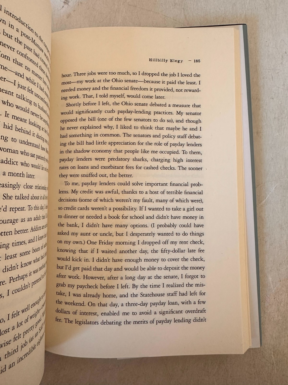 Hillbilly Elegy : A Memoir of a Family and Culture in Crisis by J. D. Vance 2016