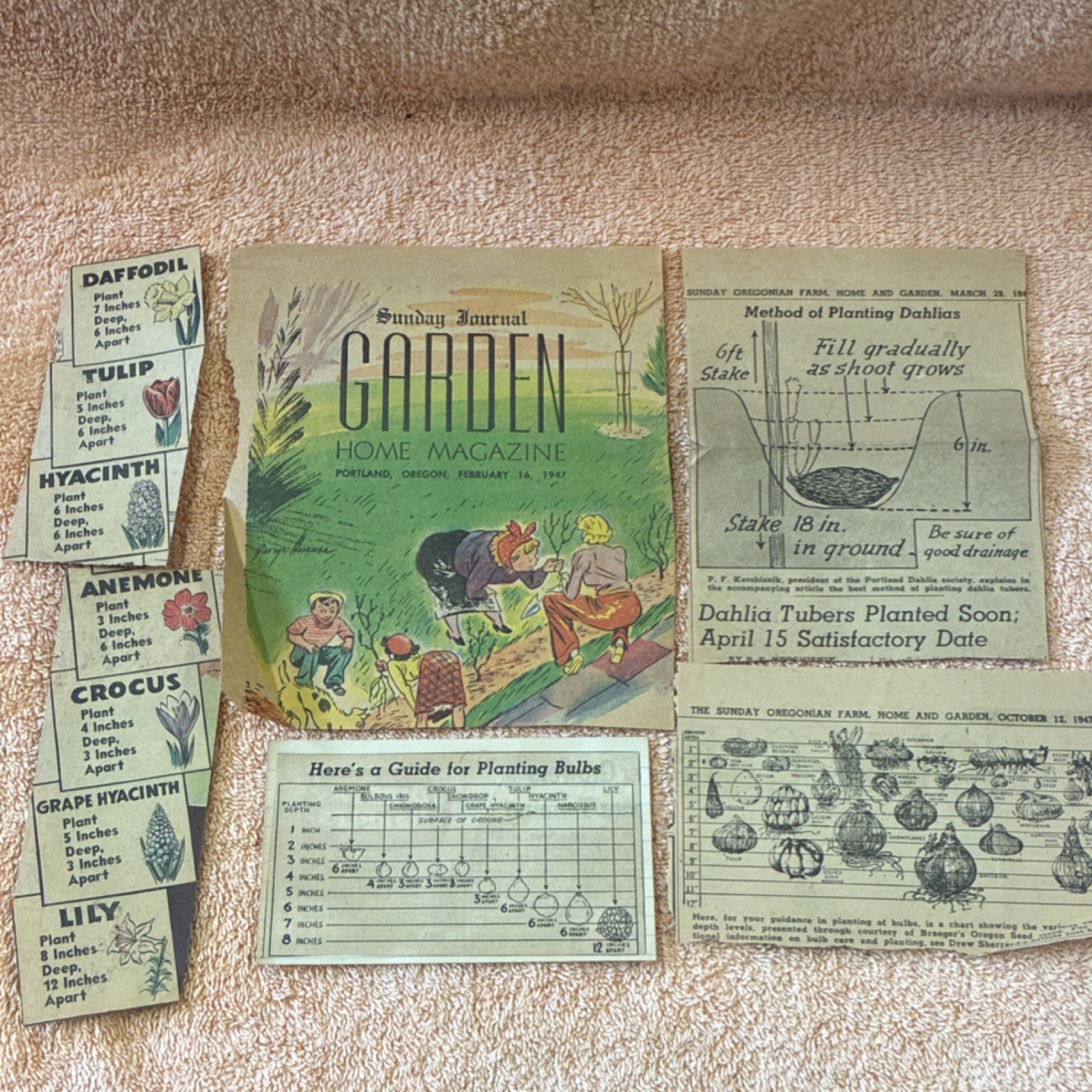Vintage 1940 Sunset’s Popular Flower Book + 1947 Portland Oregon Garden Ephemera