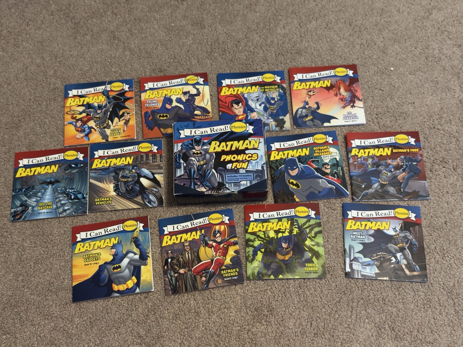 Batman Phonics Fun, I Can Read! 12 Books Set by Lucy Rosen, 2011