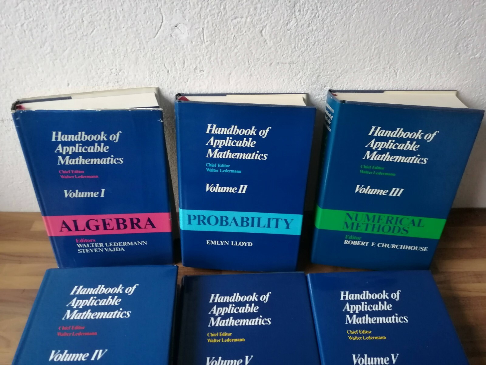 Walter Ledermann Handbook Of Applicable Mathematics Set 9 Voll Wiley 1980 1990
