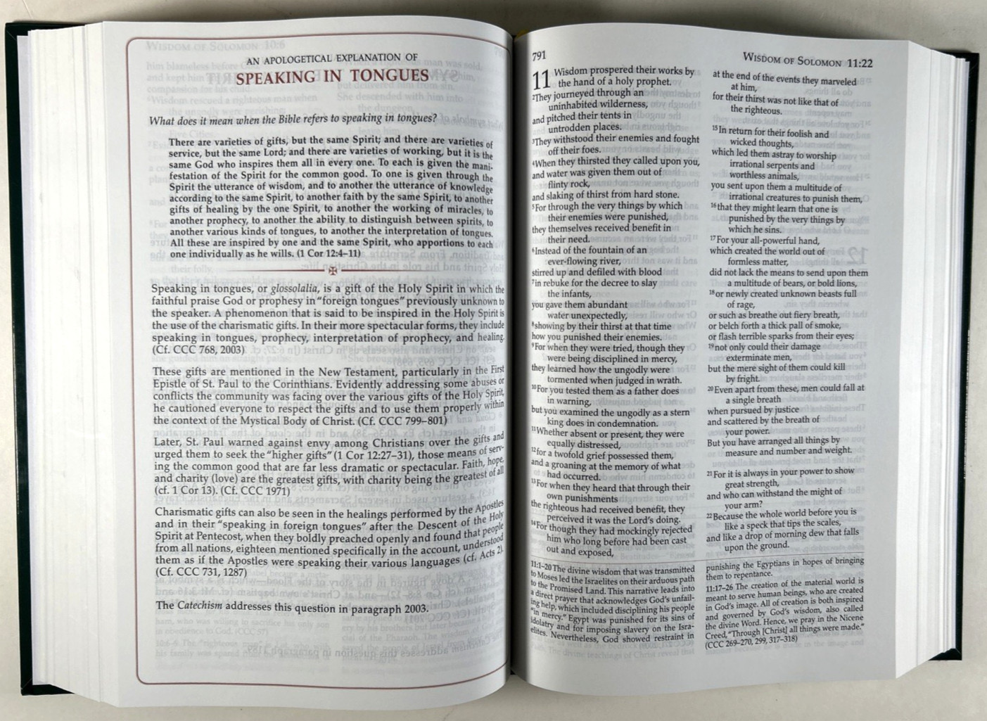 Didache Bible Green HC Ignatius Bible Edition Catechism Catholic Church Like New