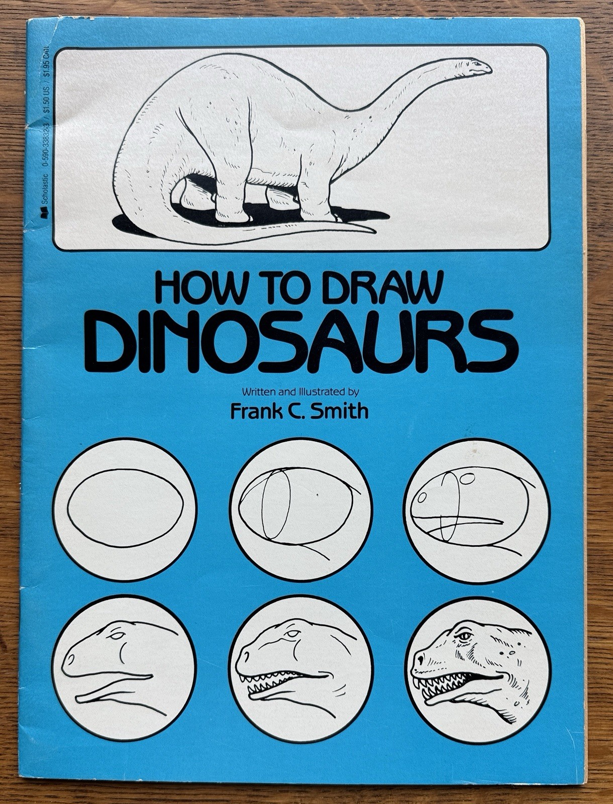 Vintage Dinosaur Book Lot (7) 1970s-90s Scholastic Golden Step-Up How to Draw