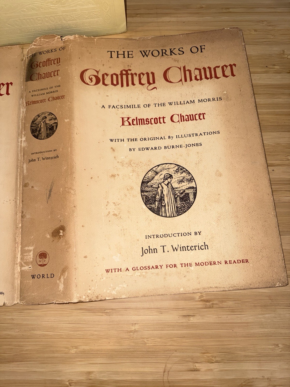 1958 Works of Geoffrey Chaucer Kelmscott Chaucer Facsimile William Morris Burn