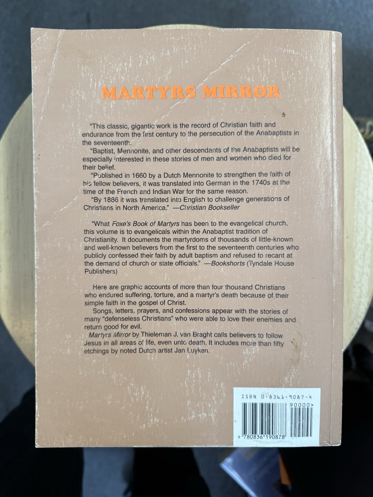 Martyrs’ Mirror by Thieleman J. van Braght (1998, Trade Paperback)