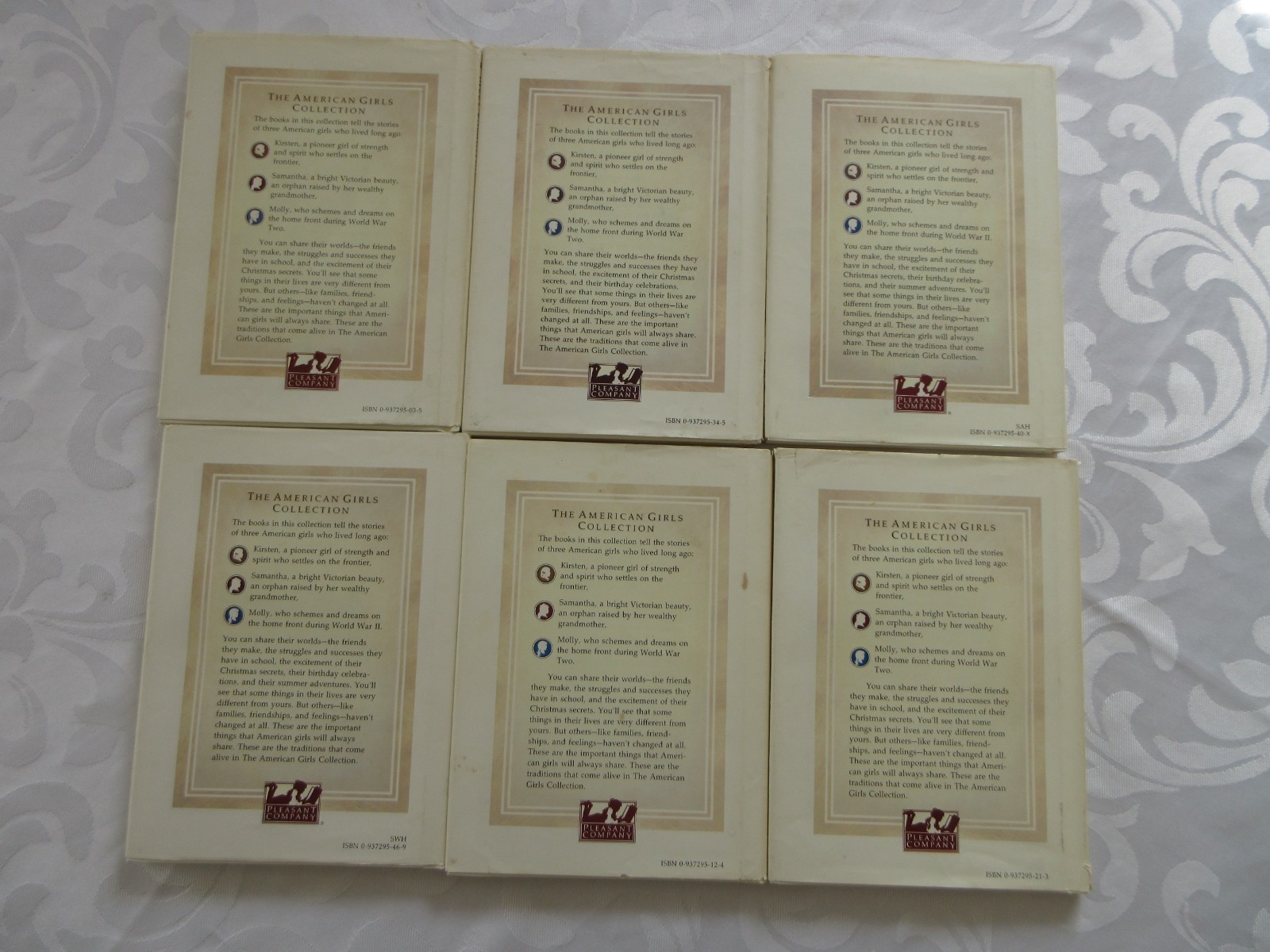 AG Pleasant Company SAMANTHA Hardcover BOOK Set -6, 1st PRINTING, 1ST ED. 1988