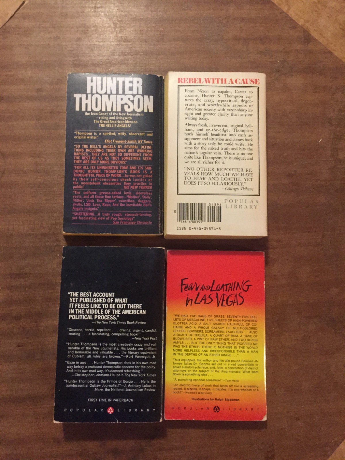 HUNTER S. THOMPSON Paperback Book Lot x4 1970’s See Description