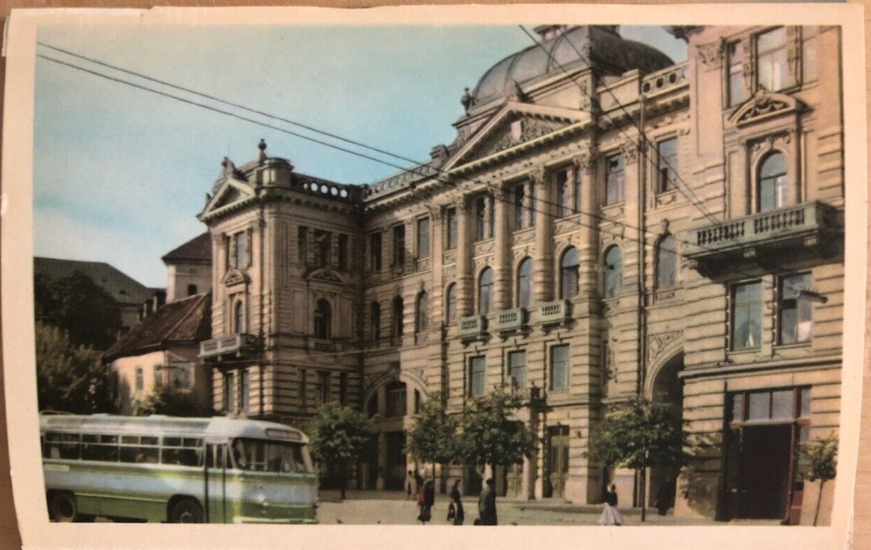 Set of 32 Vintage Color Souvenir Cards of Vilnius Lithuania, 4 x 6.25 in, 1950s