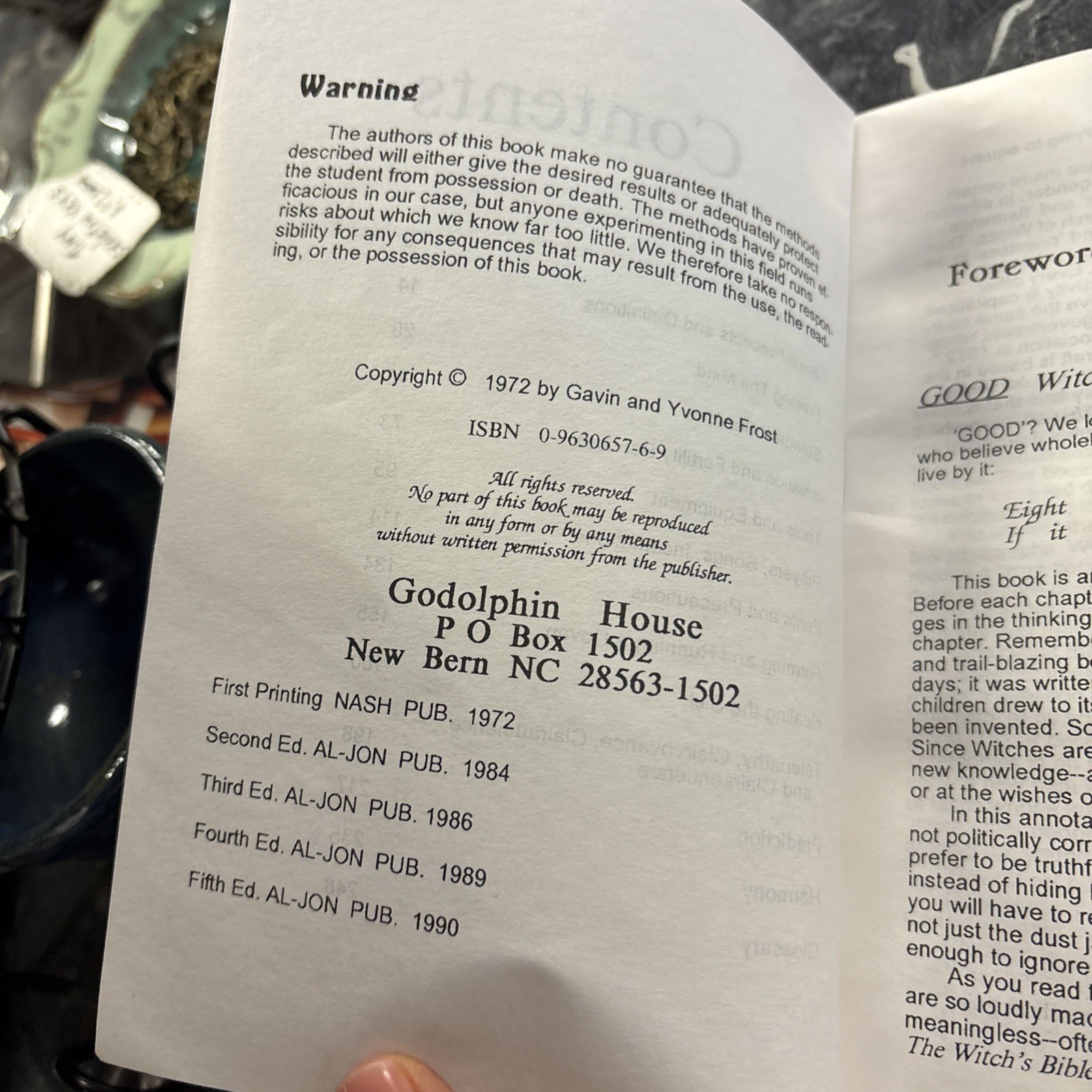 Good Witch’s Bible by Gavin Frost & Yvonne Frost