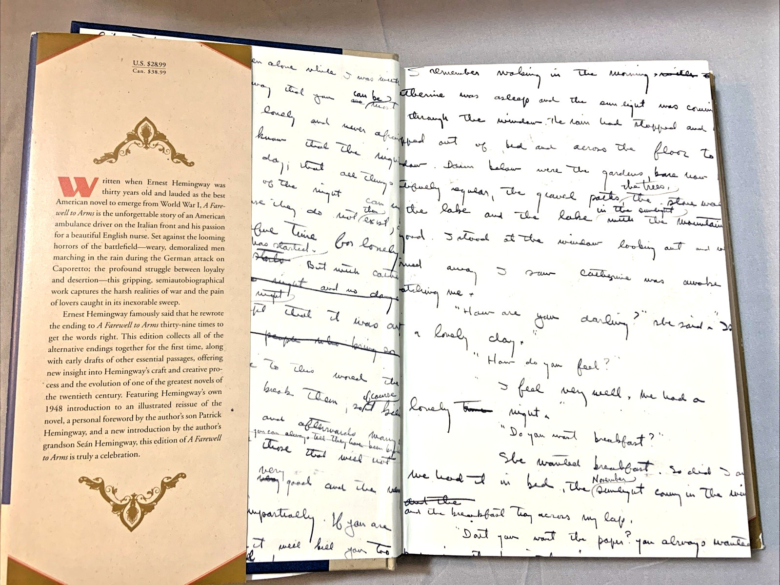 Farewell to Arms Hemingway Library Edition Hardcover w Dust Jacket