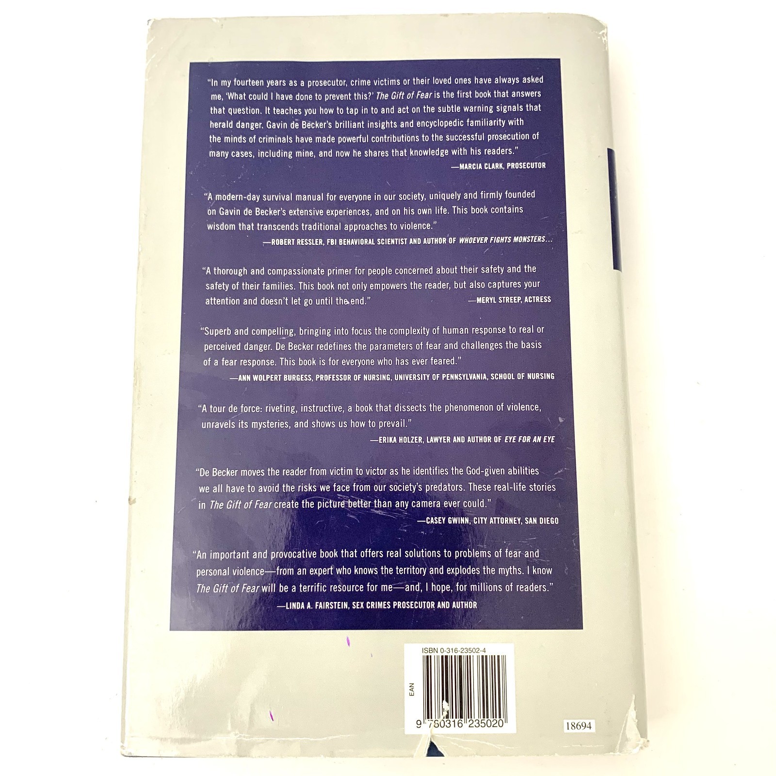 Gift of Fear Survival Signals Gavin De Becker Safety Crime Psychology HC Book