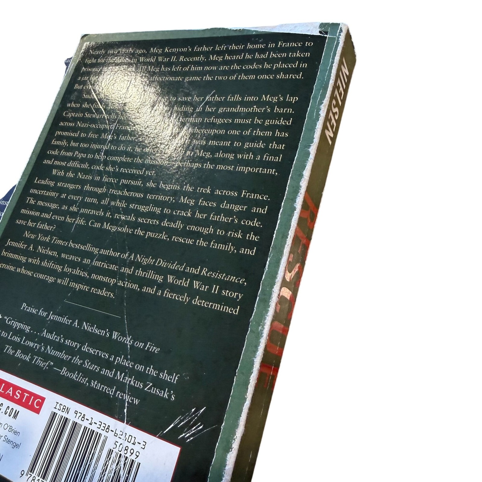 Jennifer Nielsen Book Set Rescue Resistance Words on Fire Paperback Scholastic