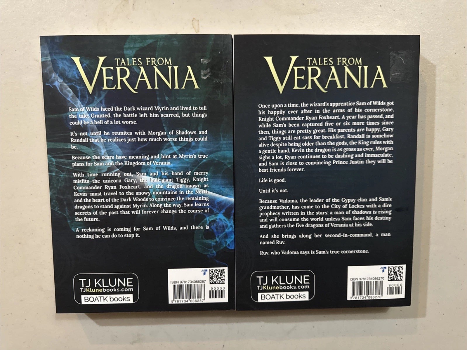 TJ Klune Two Trade Paperbacks, Destiny of Dragons and Consumption of Magic
