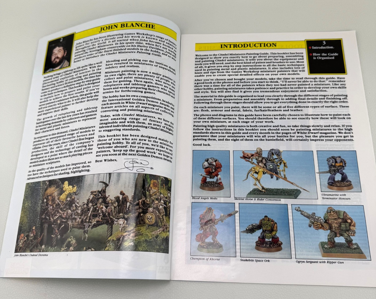 1989 Games Workshop Citadel Miniatures Painting Guide Blue Cover 15 Pg Softcover