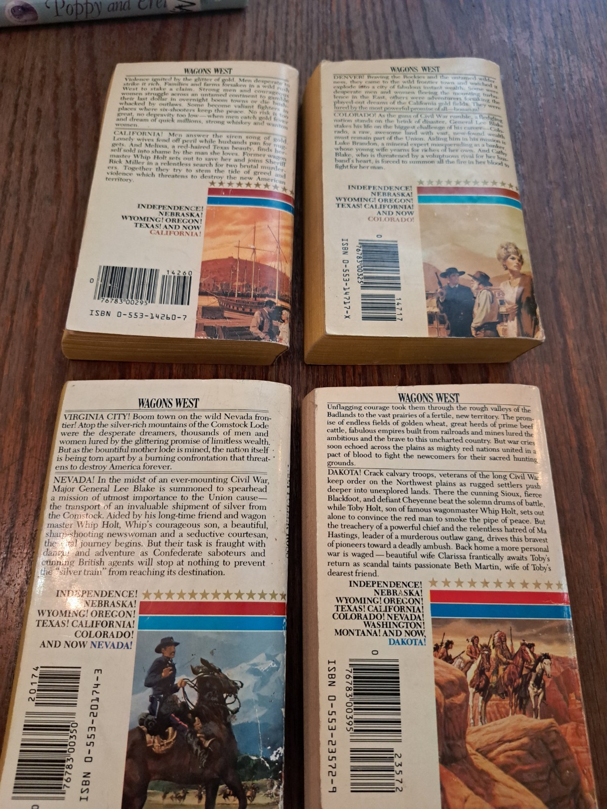 Lot 4 Dana Fuller Ross Wagons paperback books Dakota Nevada Colorado California