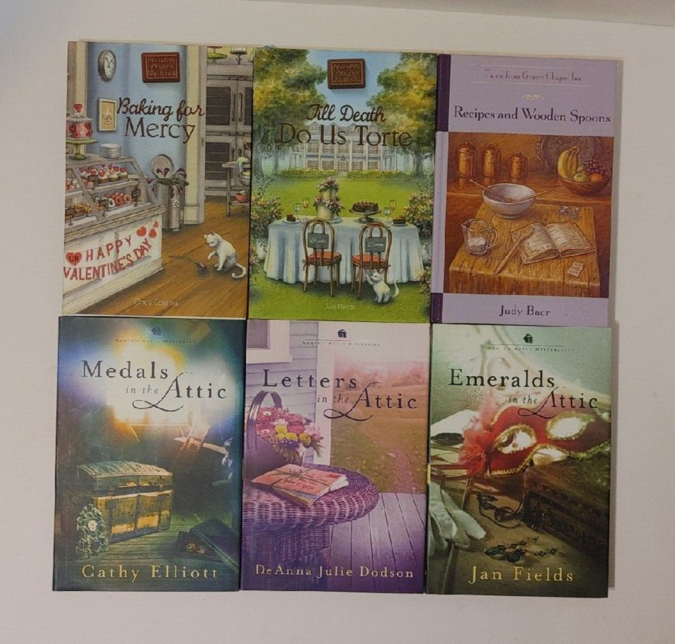 Lot of 6 Random Mix Guideposts Christian Mysteries ANNIE’S ATTIC Amish PATCHWORK