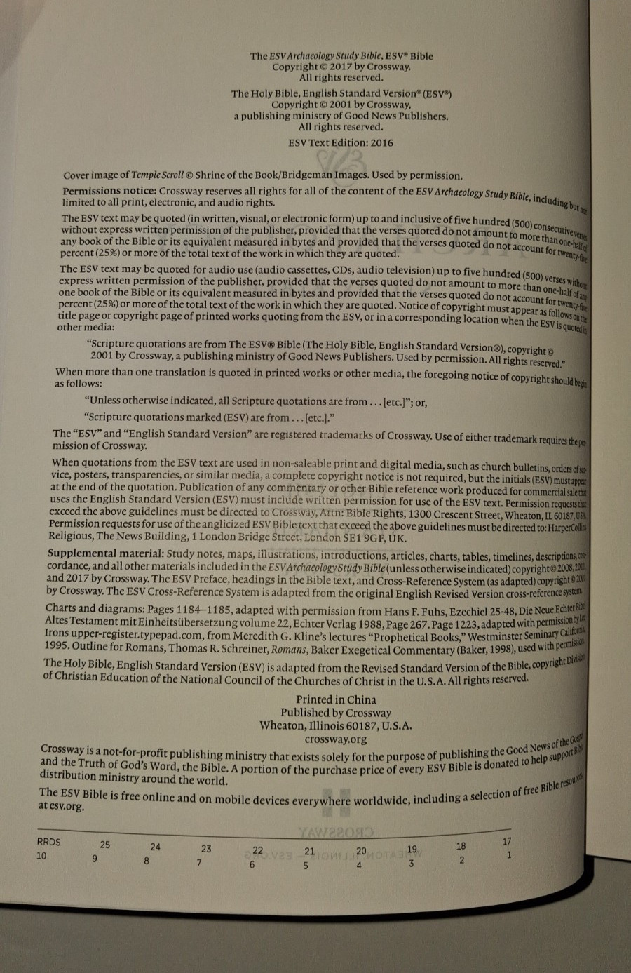 ESV Archaeology Study Bible Hardcover Crossway VG- Clean