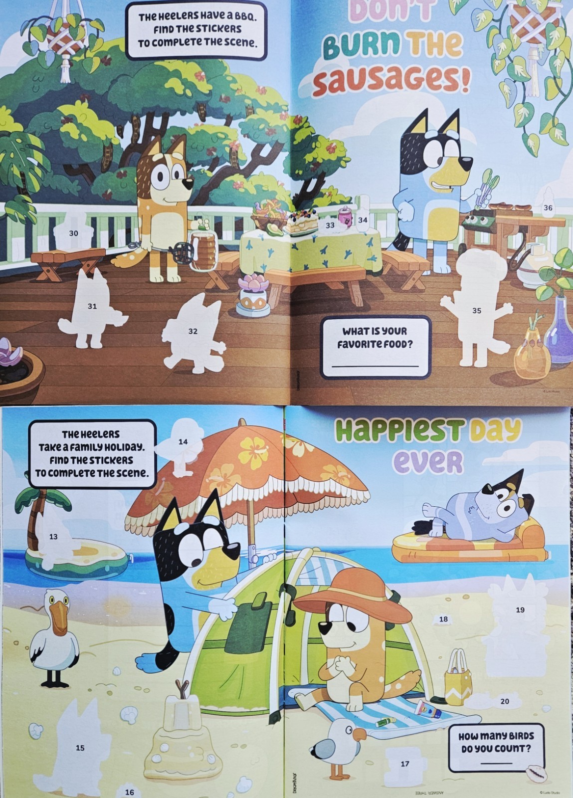Bluey – Sticker by Number Activity Books & Jumbo Coloring Book Set Of 3 New!