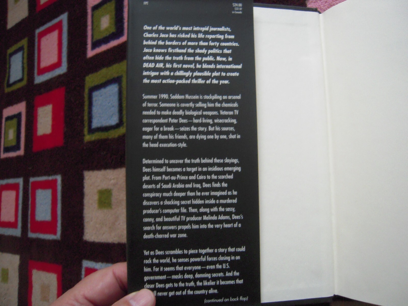 VINTAGE 1998 DEAD AIR BY CHARLES JACO HARDCOVER FIRST EDITION 364 PAGES