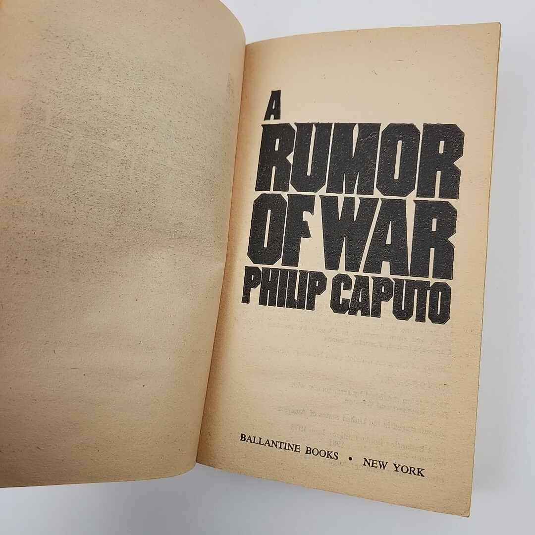 A Rumor of War by Philip Caputo (1978, Mass Market)
