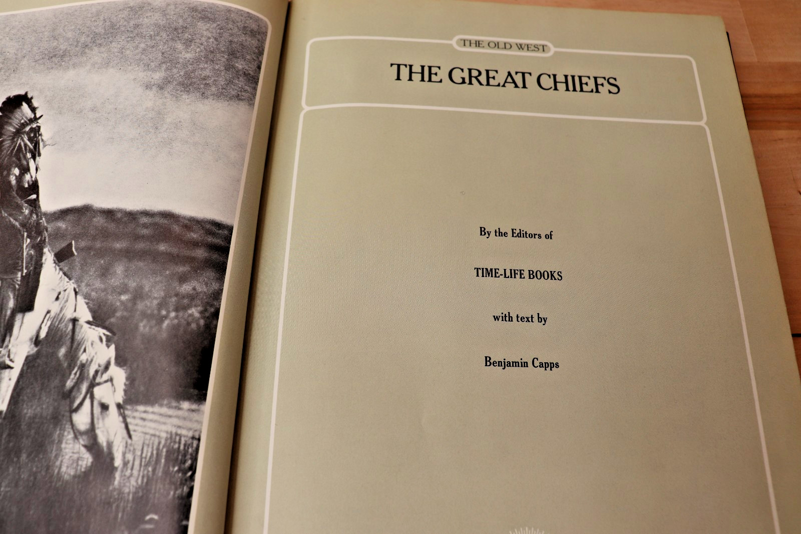 The Great Chiefs; The Old West By Time Life Books Leather HC