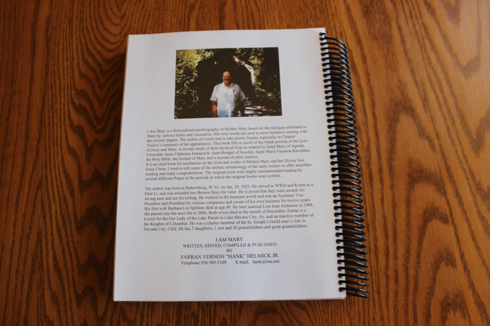SIGNED I Am Mary by Farran V. Helmick Plastic Comb Bound