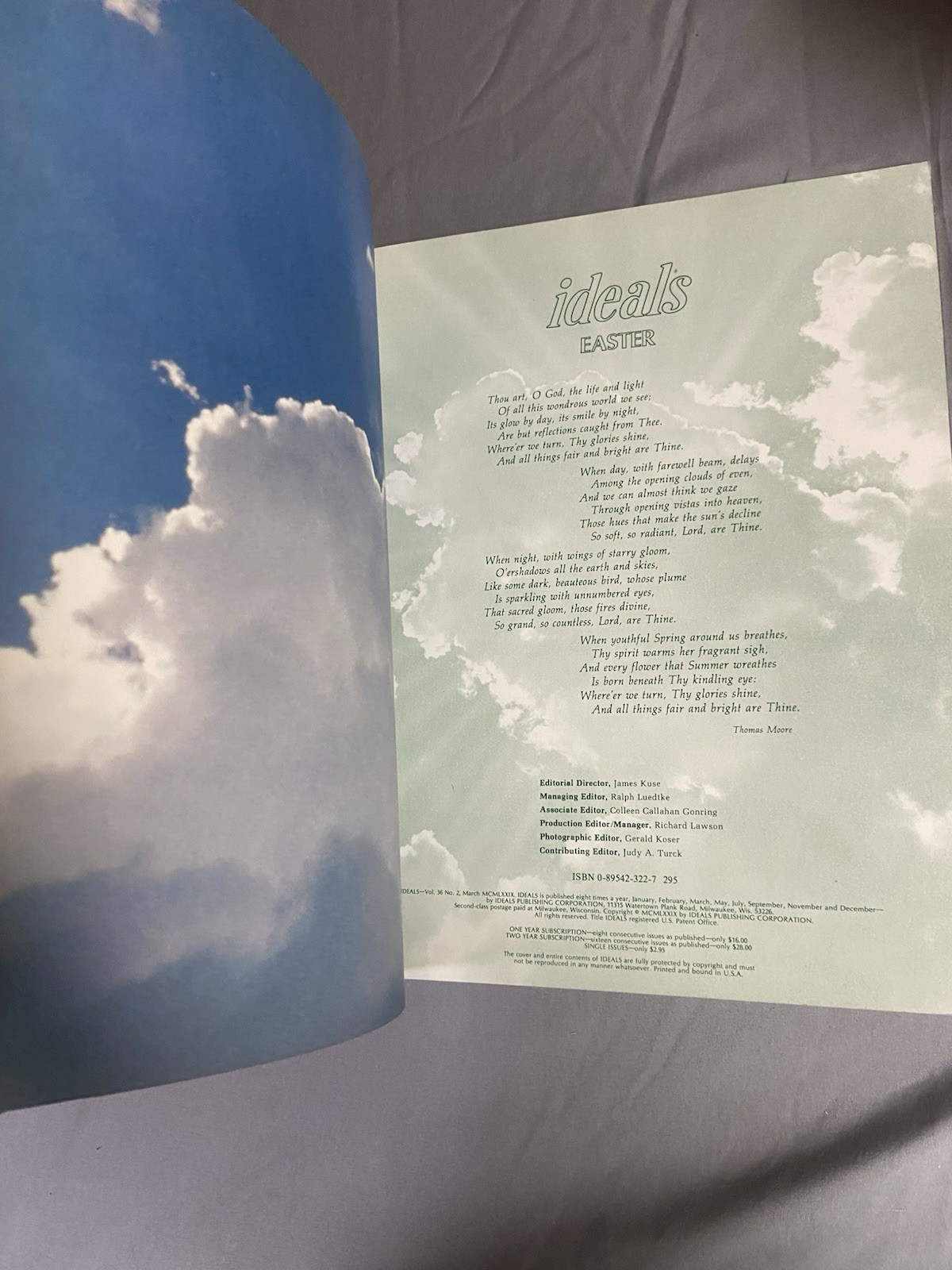 Ideals Easter 1979 Vintage Book Vol.36 No.2 March Poetry Art Poems Family