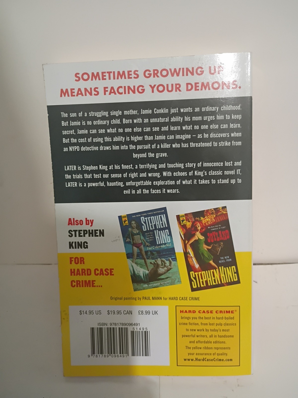 Stephen King Later Paperback Book 2021 Hard Case Crime Edition