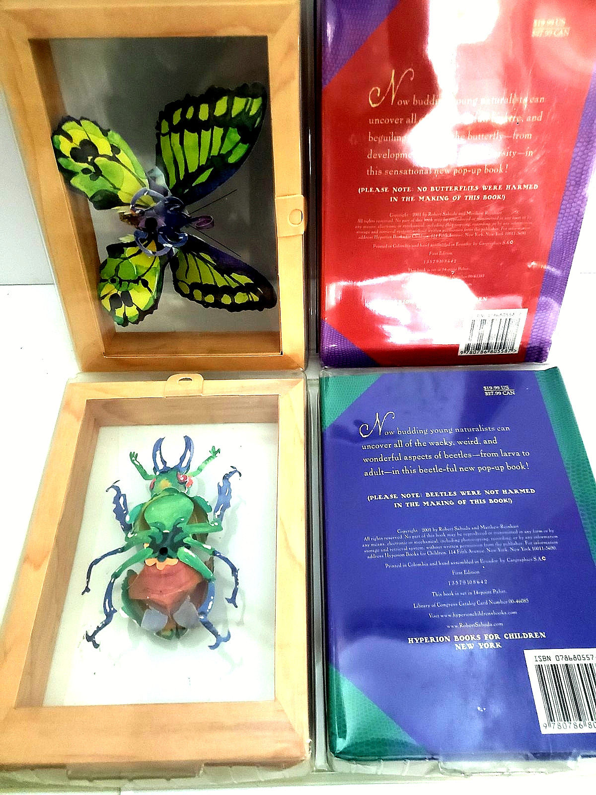 2 NEW BOOKS ROBERT SABUDA AND MATTHEW REINHART “BEETLES & BUTTERFLIES