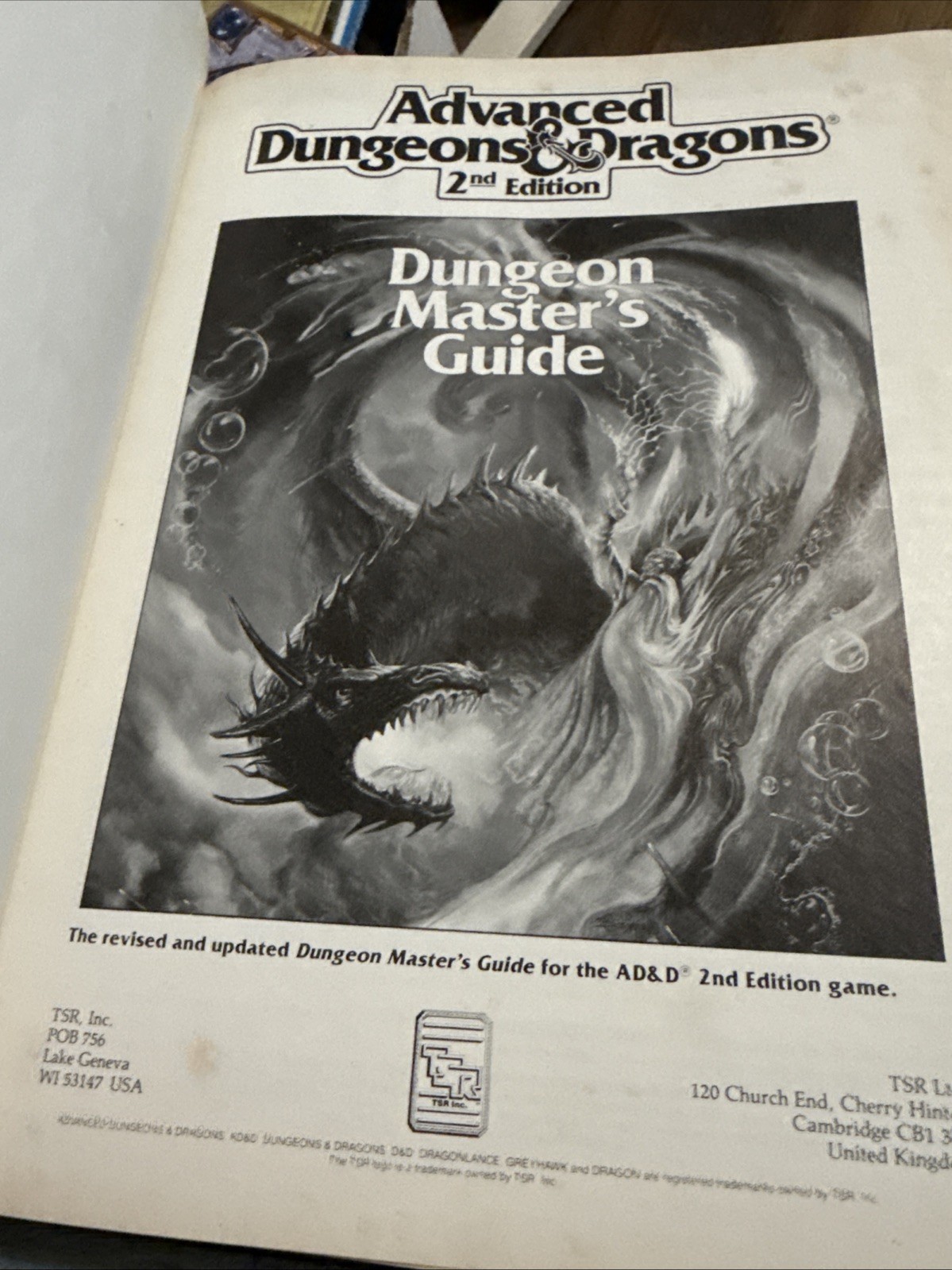 Advanced Dungeons & Dragons Dungeon Master’s Guide 2nd Edition Hardcover