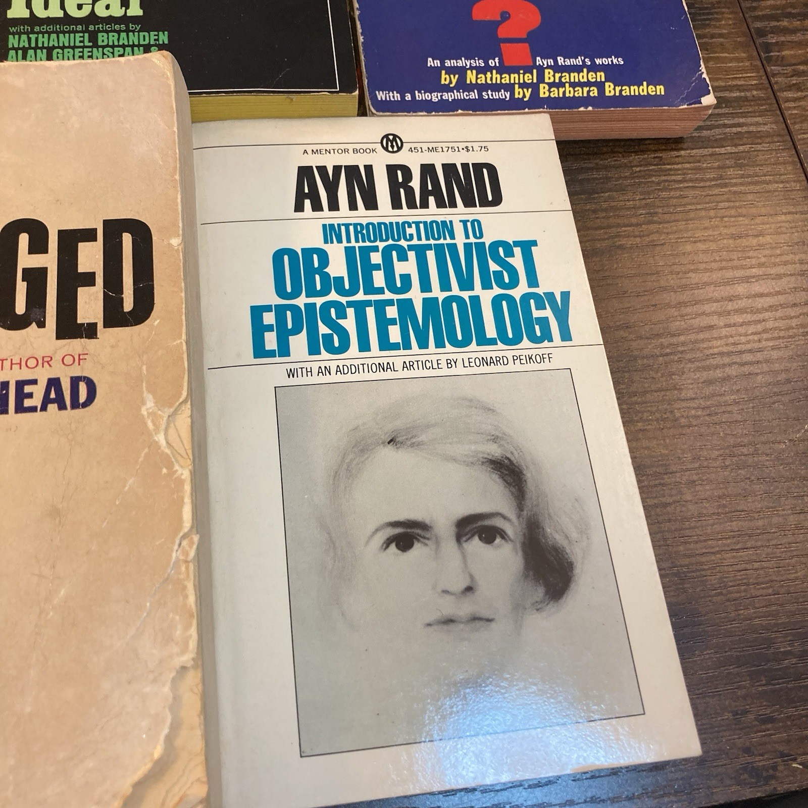 Ayn Rand Lot Paperback Books 60s 70s Romantic Manifesto Objectivist Unknown Idea