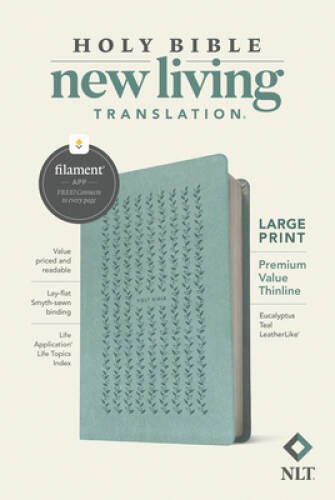 NLT Large Print Premium Value Thinline Bible, Filament Enabled Editi – VERY GOOD