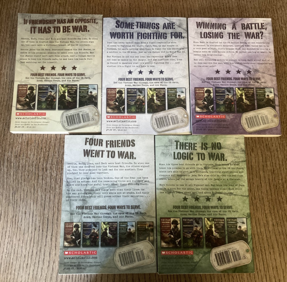 Vietnam Books 1-5 by Chris Lynch Scholastic Press, 2012 5 Book Paperback Set