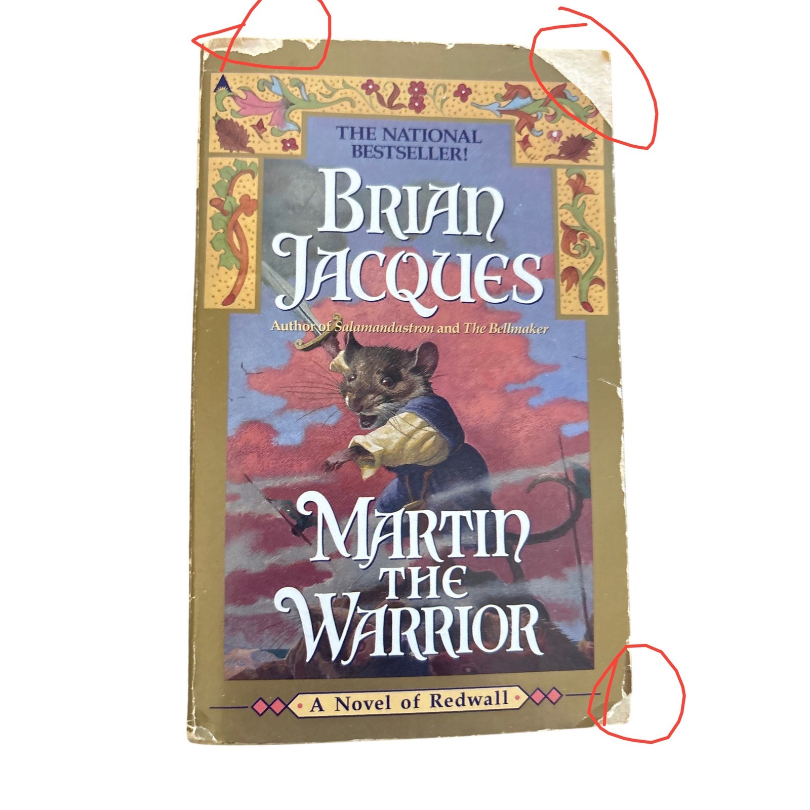 Brian Jacques Redwall Book Lot Martin the Warrior The Long Patrol Paperbacks