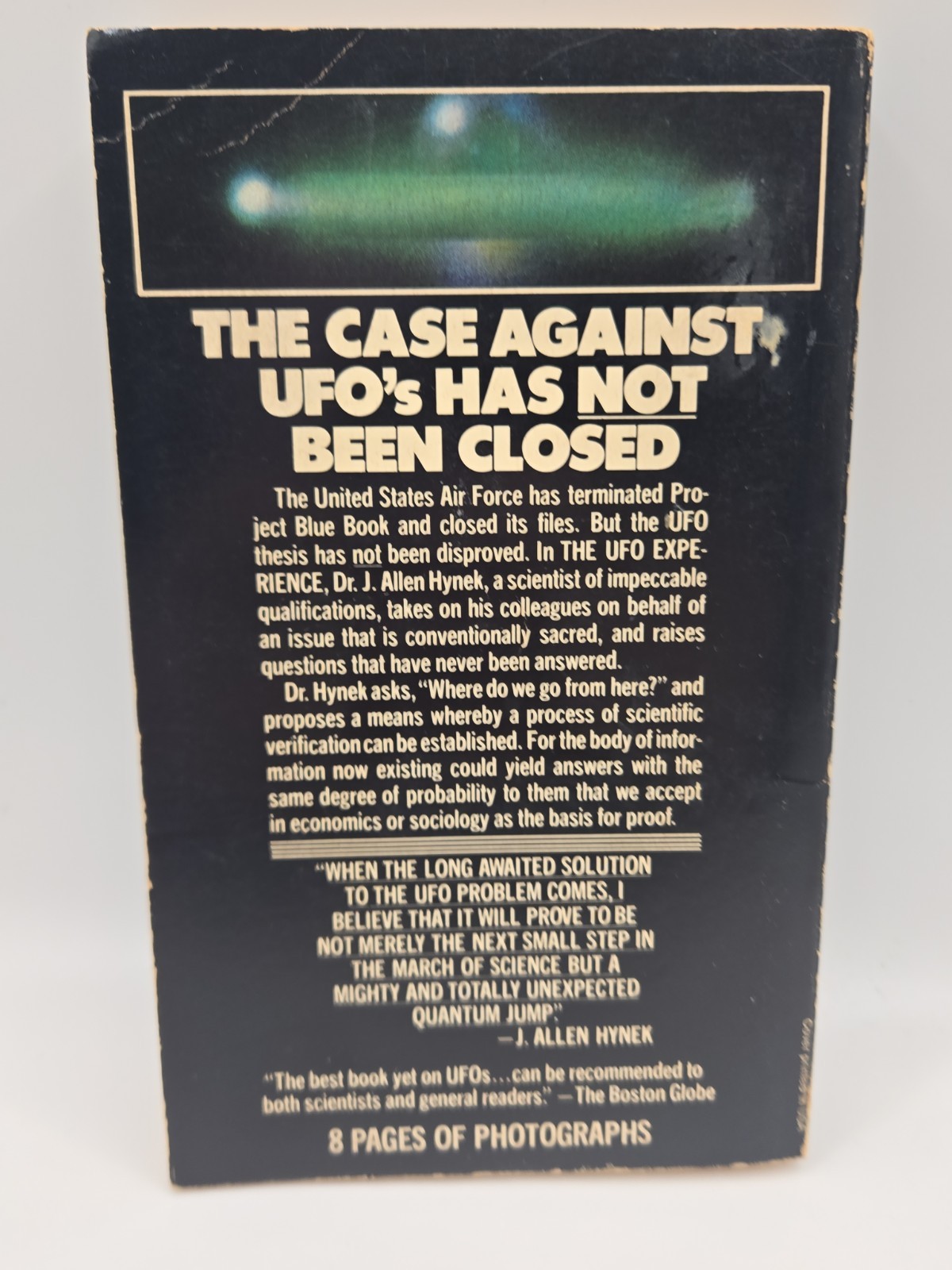 The UFO Experience A Scientific Inquiry J. Allen Hynek 1975 Paperback 3rd Print
