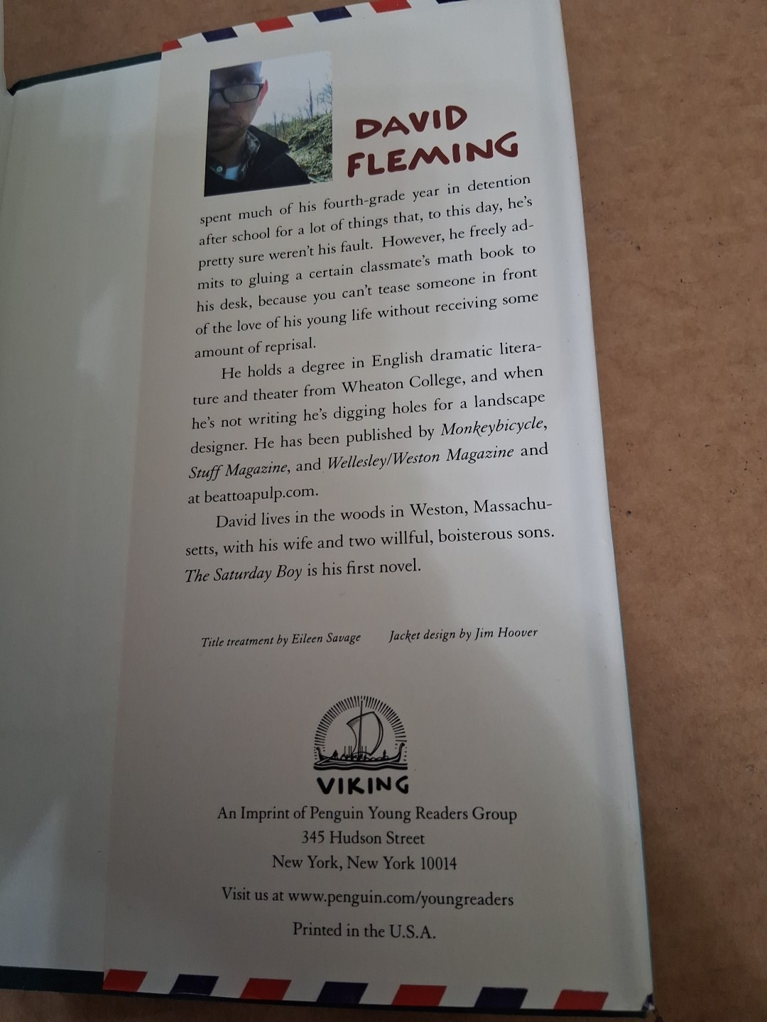 The Saturday Boy – Fleming, David (2013, Hardcover) Bullying, Family Deployment