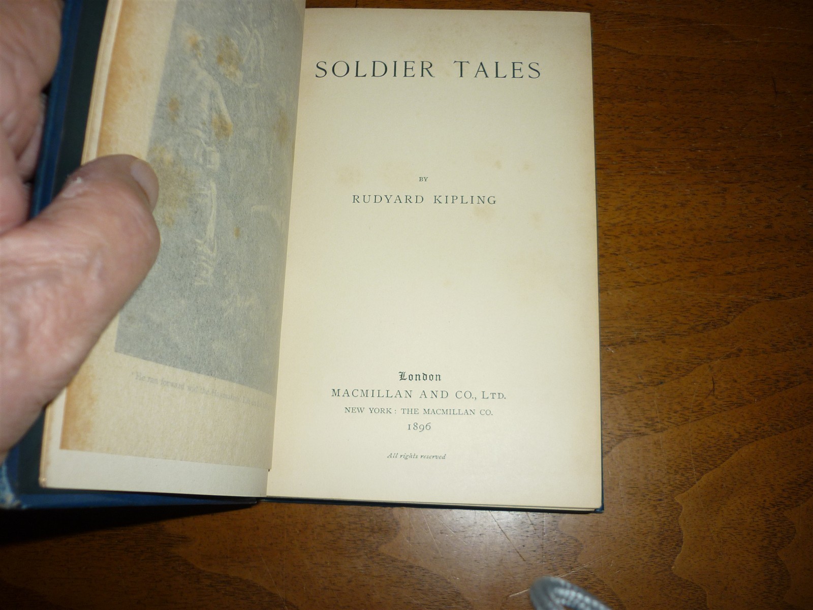 Rudyard Kipling. Soldier Tales. Macmillan, 1896. 1st ed. Near fine in clamshell.