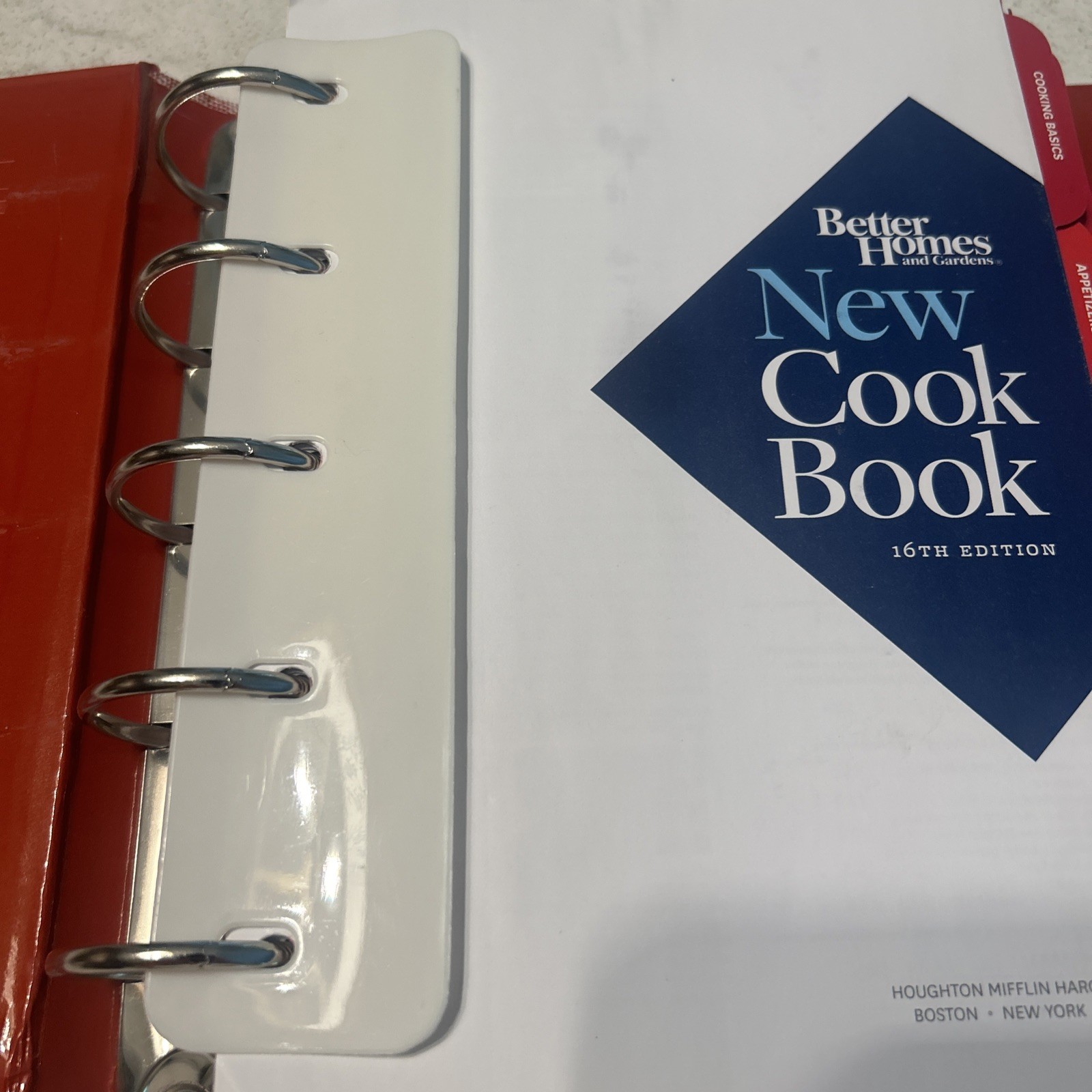 Better Homes and Gardens New Cook Book 16th Edition 5-Ring Binder HC