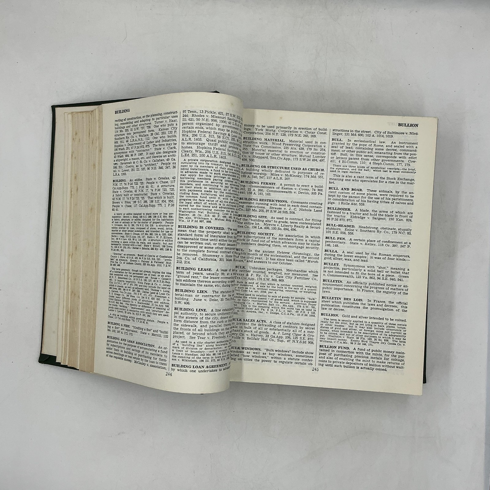 Vintage Black’s Law Dictionary With Pronunciations 4th Ed Green HC 1972 USA