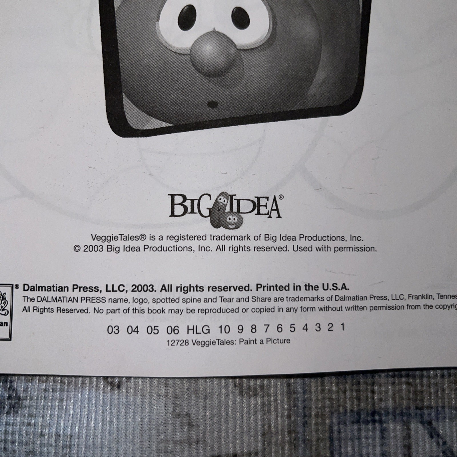 PAINT BOX BOOK TO COLOR (BIG IDEA’S VEGGIE TALES SERIES) By Dalmatian Press