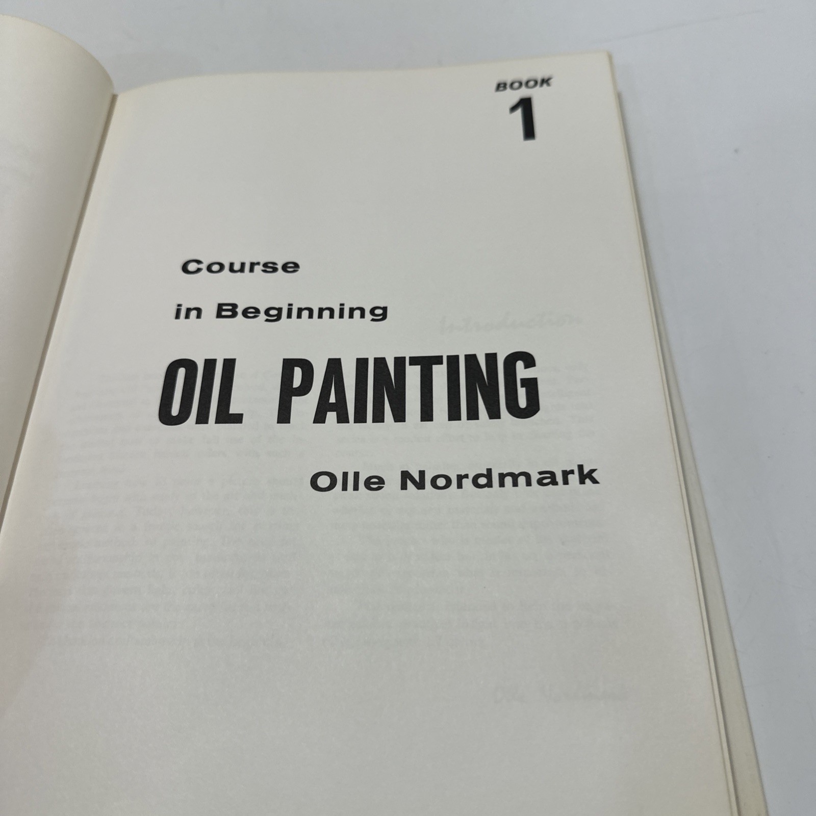 Complete Course in Oil Painting by Olle Nordmark 4 Volumes in 1 (Hardcover 1960)