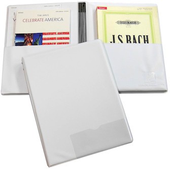 Marlo Plastics Marlo Choral Folder White 9.25 X 12 With Elastic Ties And Pockets