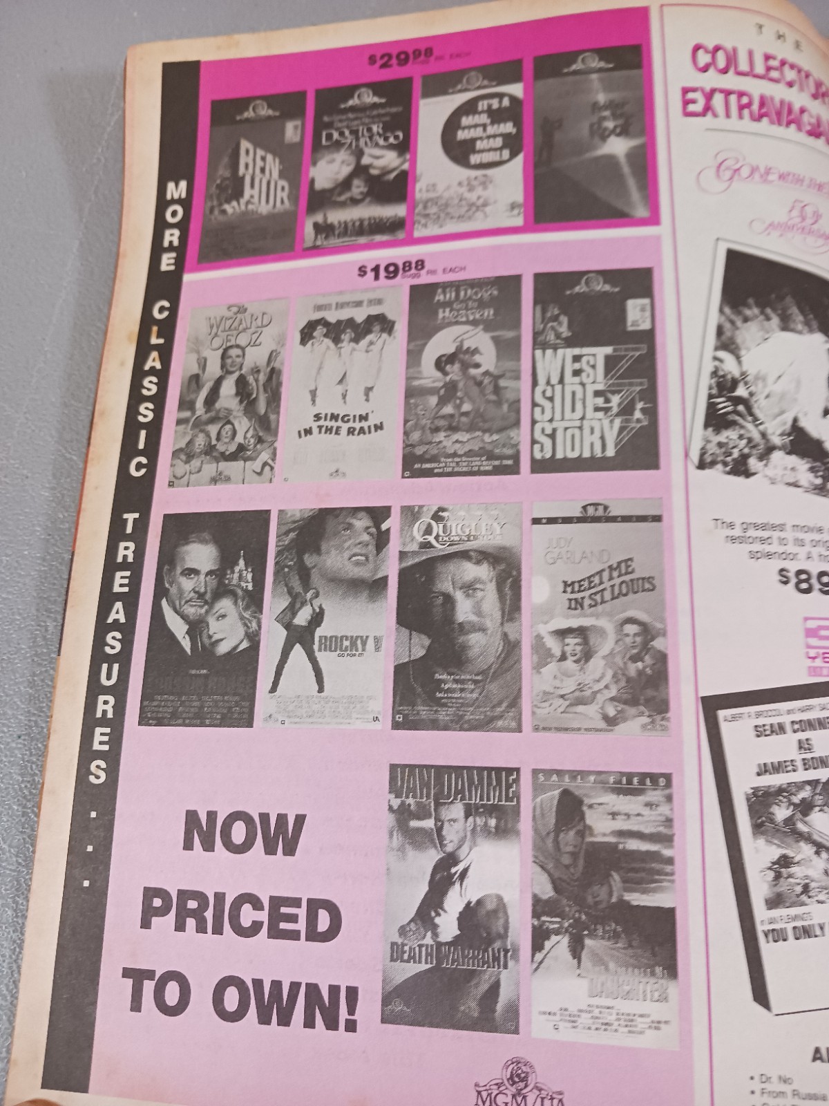 Vintage 1992-93 Movie View Catalog Of Video Movie Releases FREE SHIPPING