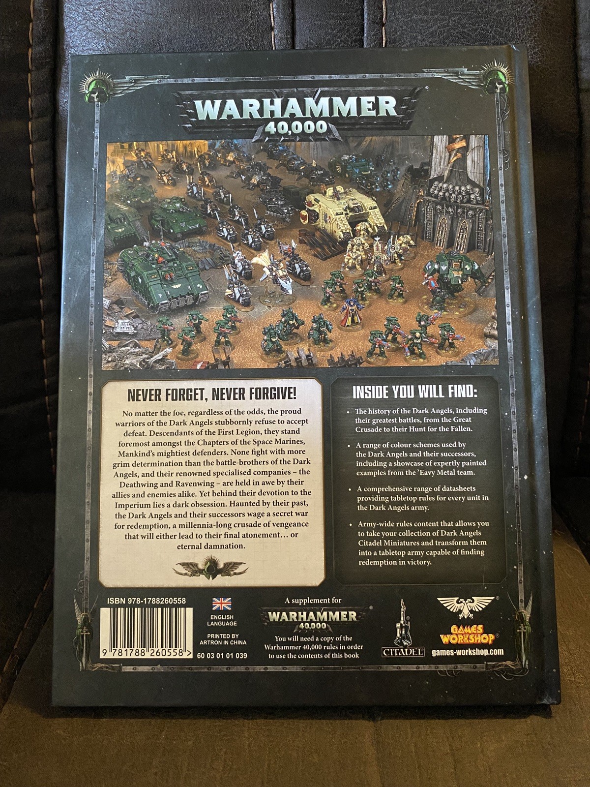 Warhammer 40k Codex Adeptus Astartes Dark Angels Book Hardcover Sons of Lion