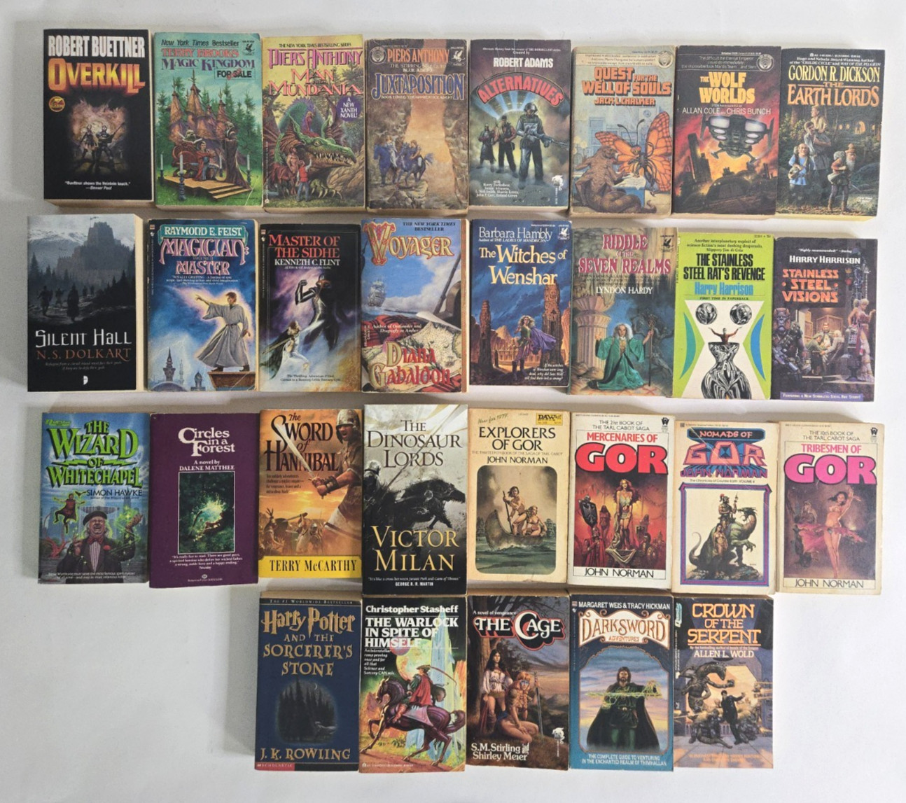 Lot of 29 Sci-Fi / Fantasy Mass Market Paperback Books