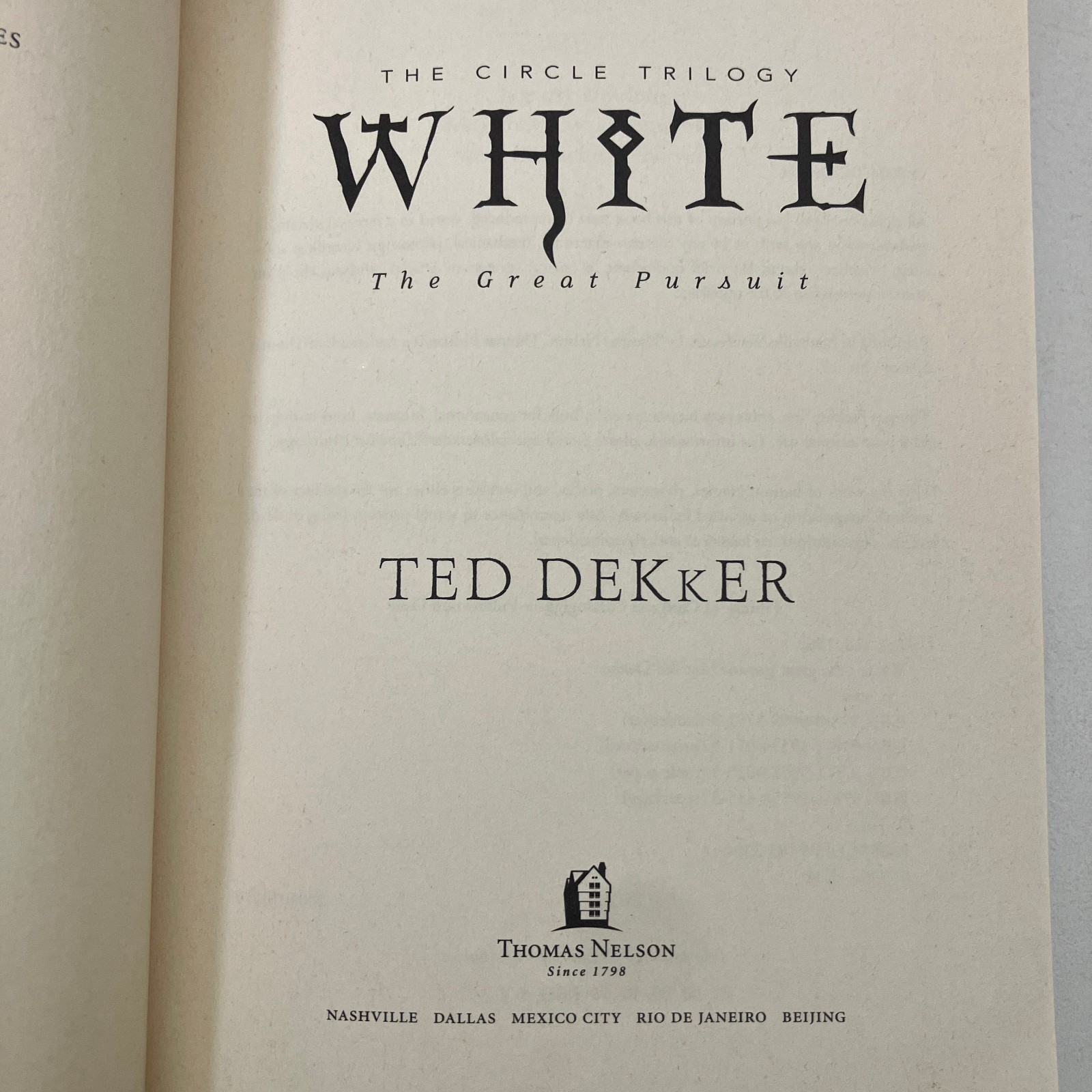 Ted Dekker 6 HCDJ & TPB Novel Thomas Nelson Center Street Christian Fiction Lot