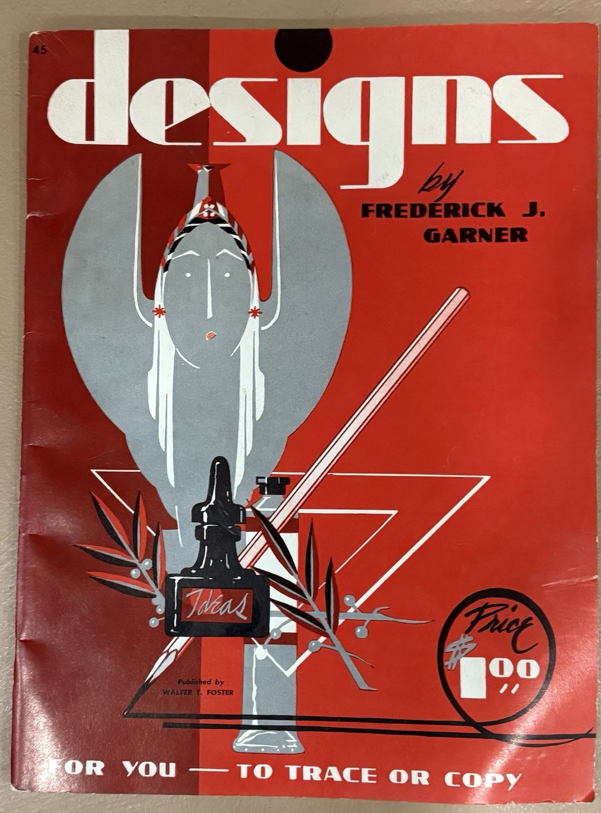Designs Frederick J. Garner Art Deco Vintage Craft Book Walter T. Foster