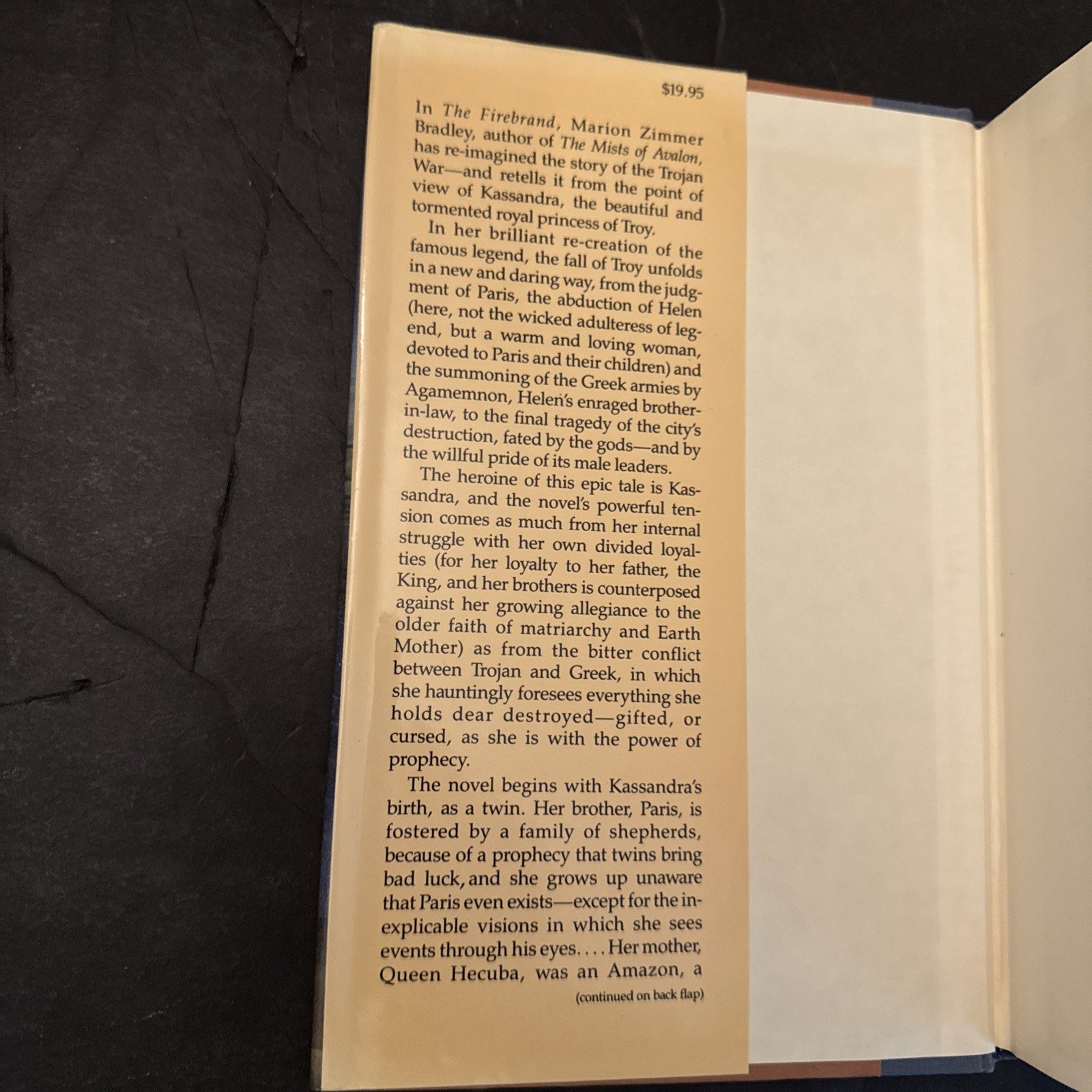 The FIREBRAND by Marion Zimmer Bradley 1987 First Edition Hardcover