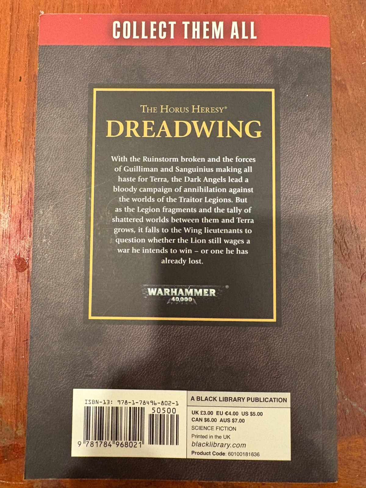 Dreadwing, by David Guymer. Warhammer 40,000, Horus Heresy book.