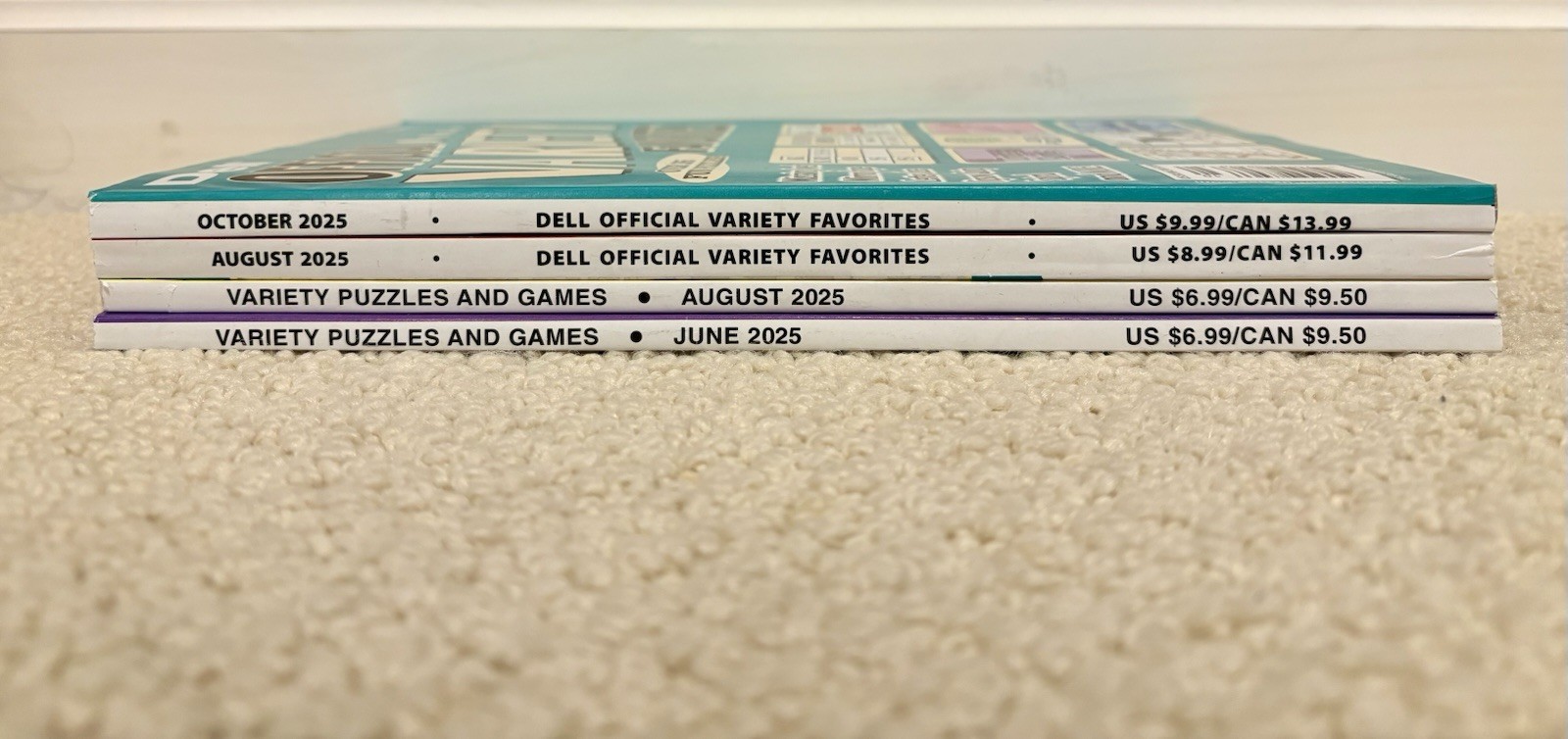 Lot of 4 New Penny Press & Dell Variety Puzzle Books: Official + Puzzles & Games